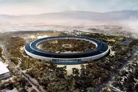 Trụ sở của Apple đang hoàn thiện phần xây thô