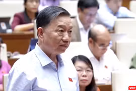 ông Tô Lâm, Bộ trưởng Bộ Công an phát biểu tại kỳ họp thứ 8 Quốc hội khóa XIV