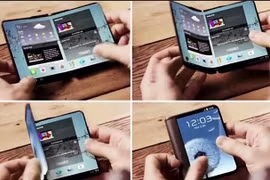 Điện thoại dẻo của Samsung sắp được công bố? (ảnh: YouTube)