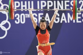 Lực sĩ Vương Thị Huyền (ảnh: báo Thời Đại)