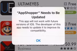 Ứng dụng 32-bit không tương thích với iOS 11 (ảnh Mac Rumors)