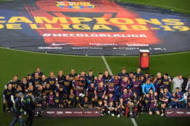 Barca vô địch La Liga lần thứ 26 và bỏ xa đội thứ nhì Atletico Madrit tới 11 điểm (ảnh CLB)