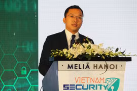 Phó Cục trưởng Cục ATTT Hoàng Minh Tiến phát biểu tại hội thảo Vietnam Security Summit