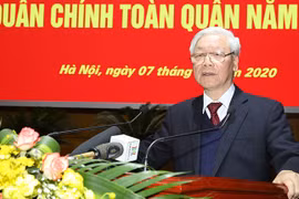 Tổng Bí thư, Chủ tịch nước Nguyễn Phú Trọng phát biểu chỉ đạo tại hội nghị.