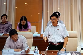 Ông Nguyễn Văn Hiện - Chủ nhiệm Ủy ban Tư pháp đề nghị phải tách biệt rõ hoạt động điều tra với tạm giữ, tạm giam. ảnh: Ngọc Quang.