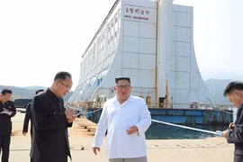 Nhà lãnh đạo Kim Jong-un tới kiểm tra Khu du lịch núi Kumgang nằm gần biên giới Triều Tiên - Hàn Quốc ngày 23/10.
