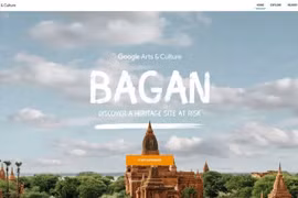 Hình ảnh ngôi đền Ananda Ok Kyaung ở Myanma đã được CyArk phục dựng (Ảnh Google)