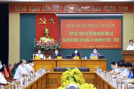 Hội nghị tiếp xúc cử tri. Ảnh: Báo Thái Nguyên