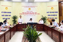 Phó Chủ tịch UBND TP.Hà Nội Chử Xuân Dũng phát biểu tại hội nghị. Ảnh: Cổng thông tin điện tử Hà Nội.
