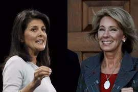 Donald Trump bổ nhiệm hai chức vụ quan trọng trong chính quyền mới là các bà Nikki Haley và Betsy DeVos.