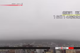 Vừa xảy ra động đất ở Hokkaido.