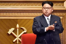 Ông Kim Jong-un trong đại hội đảng Lao động Triều Tiên hôm 9/5. Ảnh: Reuters