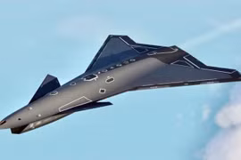 Hình ảnh chiếc máy bay không người lái tàng hình Wingman do Airbus công bố (Ảnh: LTN)