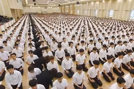 Một buổi sinh hoạt đạo của Shincheonji (Tân Thiên Địa).Từ nay những hoạt động này sẽ bị coi là vi phạm pháp luật (Ảnh: Đông Phương).