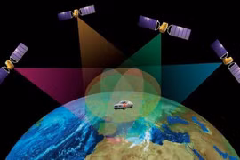 Mô phỏng hệ thống dẫn đường Beidou cho xe hơi. Ảnh: Baidu.