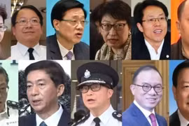 11 quan chức Trung Quốc và Hồng Kông bị Bộ Tài chính Mỹ thông báo trừng phạt vì bị cho là chịu trách nhiệm về việc "xói mòn quyền tự do chính trị của người dân Hồng Kông" (Ảnh: RFI).