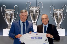 Tháng 6/2021, HLV Carlo Ancelotti đã rời Premier League để đến La Liga. Ảnh AP.