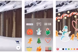 Instagram bắt đầu cập nhật sticker đón Giáng sinh