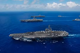 Cụm tấn công tàu sân bay USS Ronald Reagan Hải quân Mỹ (ảnh tư liệu)