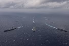 Cuộc tập trận Malabar - 2017 ở vịnh Bengal. Ảnh: U.S. Navy.