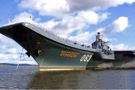 Tàu sân bay Kuznetsov hải quân Nga. Ảnh: QQ.