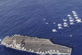 Tàu sân bay động cơ hạt nhân USS Nimitz, Hải quân Mỹ. Ảnh: Scout.