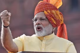 Thủ tướng Ấn Độ Narendra Modi tuyên bố cứng rắn trong ngày Độc lập. Ảnh: AFP.