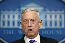 Bộ trưởng Quốc phòng Mỹ James Mattis. Ảnh: The Independent.