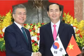 Từ ngày 22 - 24/3/2018, Tổng thống Hàn Quốc Moon Jae-in thăm Việt Nam. Ảnh: Sina.