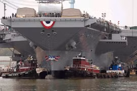 Tàu sân bay động cơ hạt nhân thế hệ mới Gerald R. Ford CVN-78 Mỹ. Ảnh: US Navy