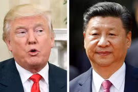 Tổng thống Mỹ Donald Trump và Chủ tịch Trung Quốc Tập Cận Bình. Ảnh: Thời báo Công thương, Đài Loan.