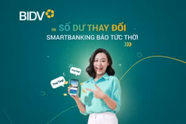 Nhận biến động số dư với mức phí 0 đồng tại BIDV 