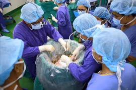 Một ca phẫu thuật lấy tạng hiến tại Bệnh viện Hữu nghị Việt Đức (Ảnh: BVCC)