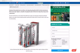 Website có địa chỉ https://soytebackan.vn/vien-sui-rockman/ bị Cục An toàn thực phẩm tuýt còi vì vi phạm pháp luật về quảng cáo.