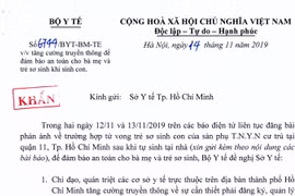 Công văn khẩn của Bộ Y tế về trào lưu sinh con thuận tự nhiên.