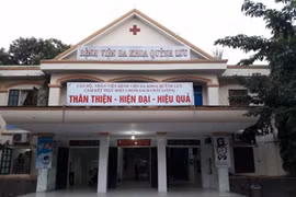Bệnh viện Đa khoa huyện Quỳnh Lưu (Nghệ An) nơi xảy ra vụ việc.
