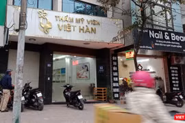 Thẩm mỹ viện Việt Hàn nơi xảy ra vụ việc.
