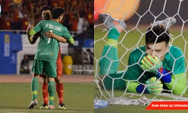 Những hành động thể hiện tinh thần đồng đội tại SEA Games 30. Ảnh AT