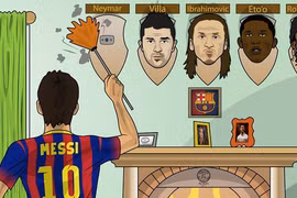 Messi đi tuyển quân. Ảnh CNN
