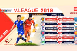 Lịch thi đấu vòng 22 V.League 2019. Ảnh VPF.