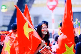 Vui cùng đội tuyển U22 Việt Nam. Ảnh AT