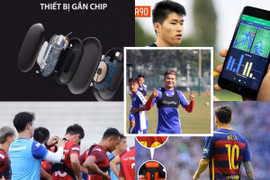Áo gắn chíp của cầu thủ Việt Nam. Ảnh AT