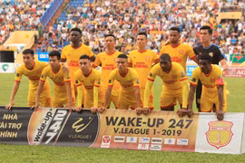 Nếu kết thúc V-League 2019 đội bóng thành Nam đứng vào tốp 10 cũng là thành tích không hề tồi (ảnh VPF)