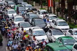 Nhiều tuyến phố Hà Nội sẽ cấm taxi theo khung giờ. (Ảnh Vietnamnet).