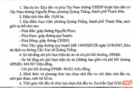 Thanh Hóa giao hơn 18ha đất cho nhà đầu tư thực hiện dự án Khu dân cư phía Tây đường CSEDP.