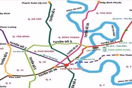 Sơ đồ các tuyến metro TP.HCM - Ảnh tư liệu