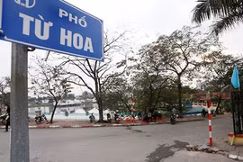 Phố Từ Hoa được điều chỉnh độ dài: dài 300m, rộng 6m - Ảnh: Hà Nội mới.