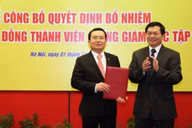 Ông Nguyễn Quốc Khánh trong một buổi lễ công bố quyết định bổ nhiệm chức vụ