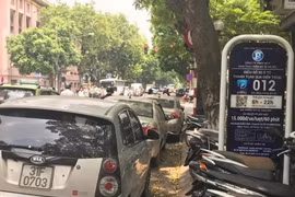 Điểm trông giữ xe theo hình thức Iparking - Ảnh/BNEWS/TTXVN