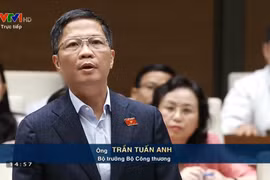 Bộ trưởng Bộ Công thương Trần Tuấn Anh trả lời ĐBQH về vấn đề tại dự án nhà máy Gang thép Thái Nguyên.